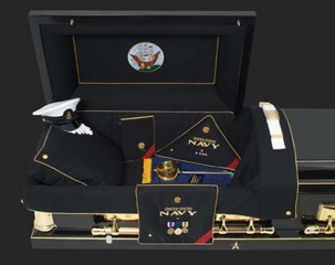 Class A Navy Chief Petty Officer casket